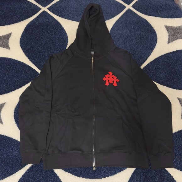 Chrome Hearts Paper Jam Black / Red Hoodie Men’s Size Large - Picture 1 of 4
